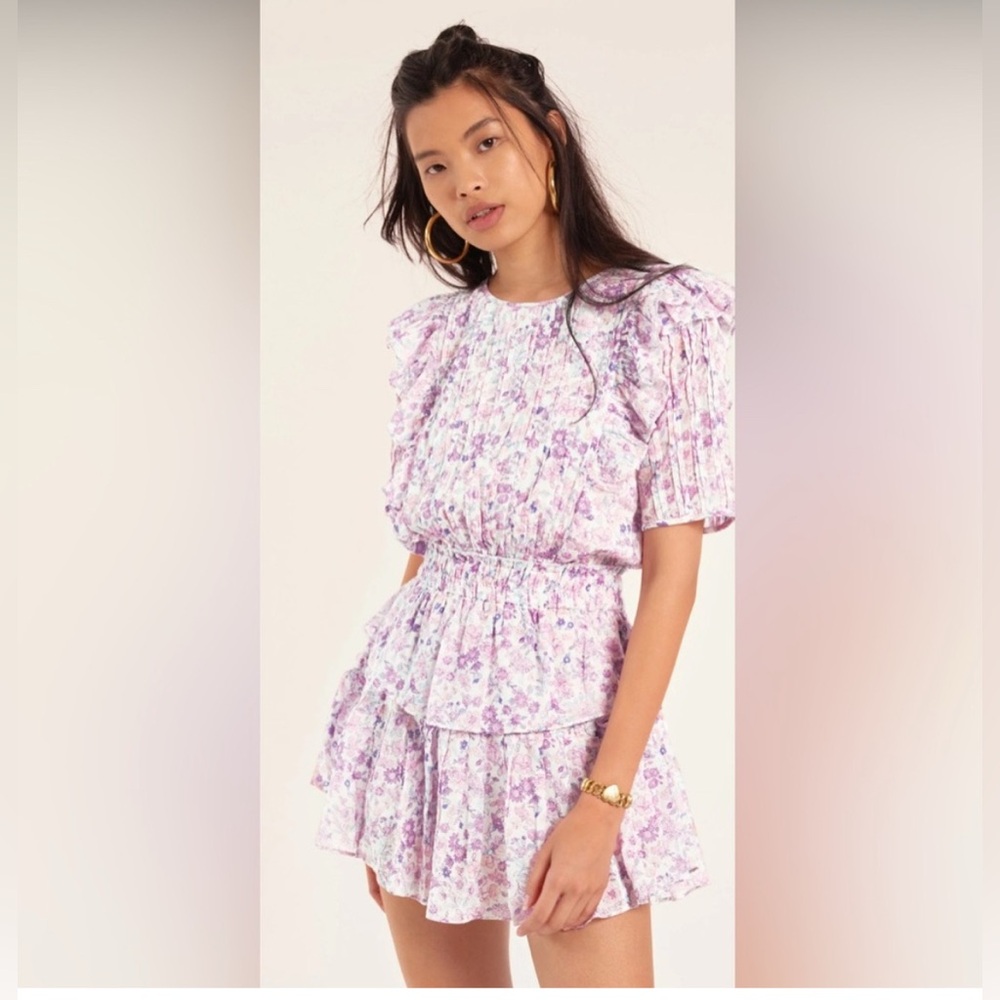 LoveShackFancy Natasha Floral Ruffle Dress